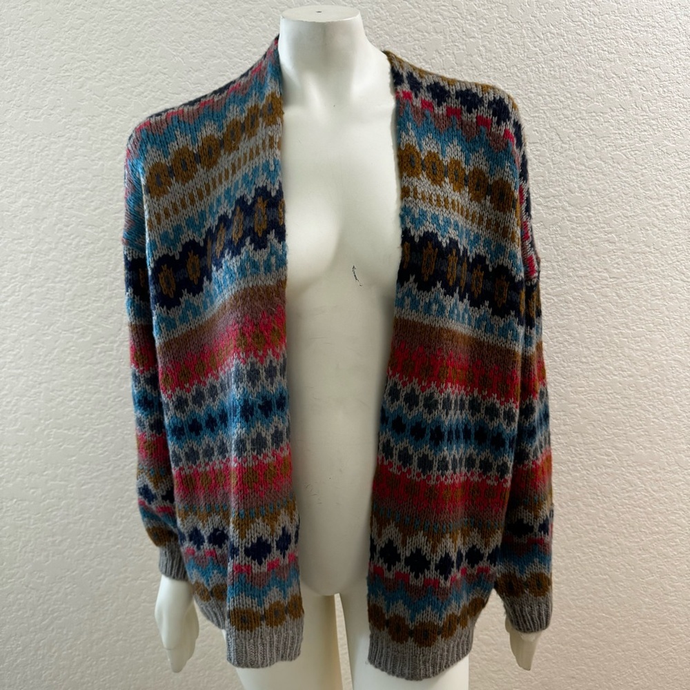 Cienna Knit Open Front mohair Cardigan Granola Girl Style NWT